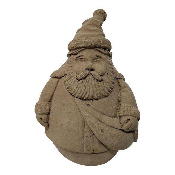 Jim Shore Other - Vintage Jim Shore Unpainted Santa with Satchel Figurine 1990s Chubby Folk Art